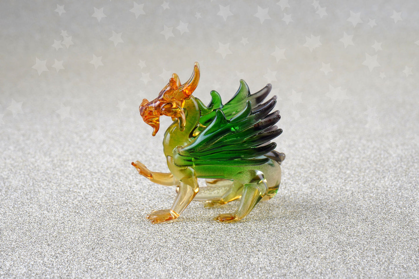 Artisan Glass Small Dragon In Gift Box • Decoration • Ornament • Collectable • Home Decor