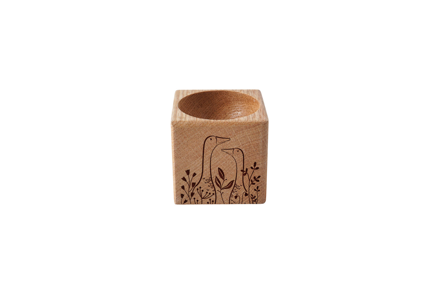 Bramble Farm 'Runner Ducks' Oak Egg Cup In Gift Box | Breakfast | Homeware | Kitchenware