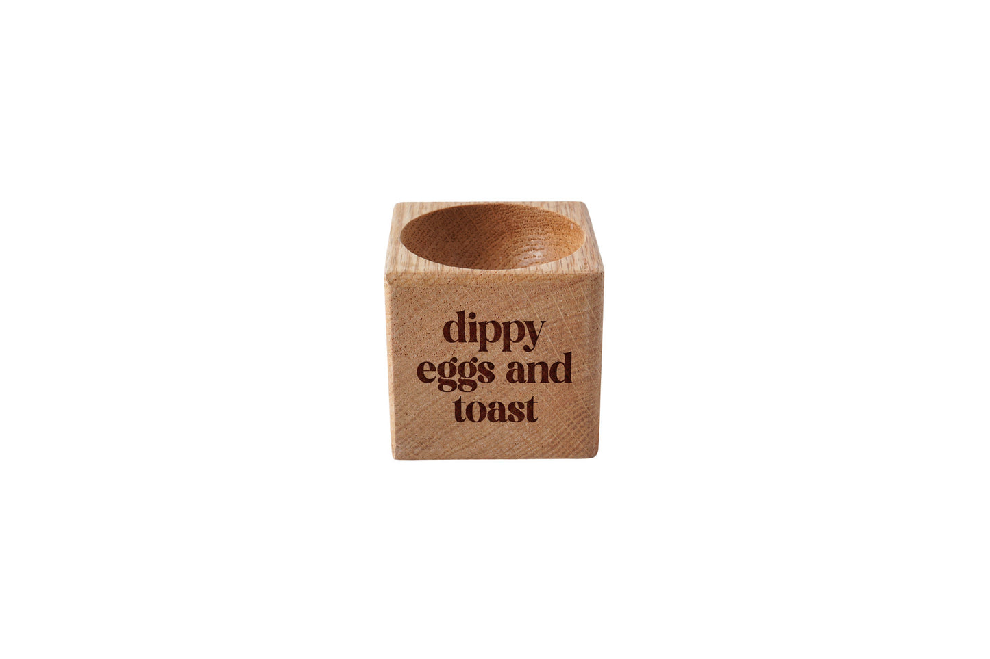 Loft 'Dippy Eggs And Toast' Oak Egg Cup In Gift Box | Breakfast | Homeware | Kitchenware