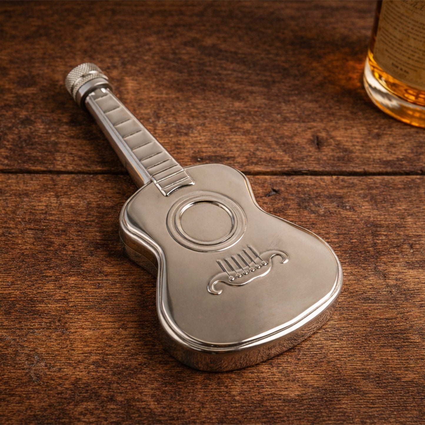 Guitar Hip Flask β’ Stainless Steel Music Lover Gift