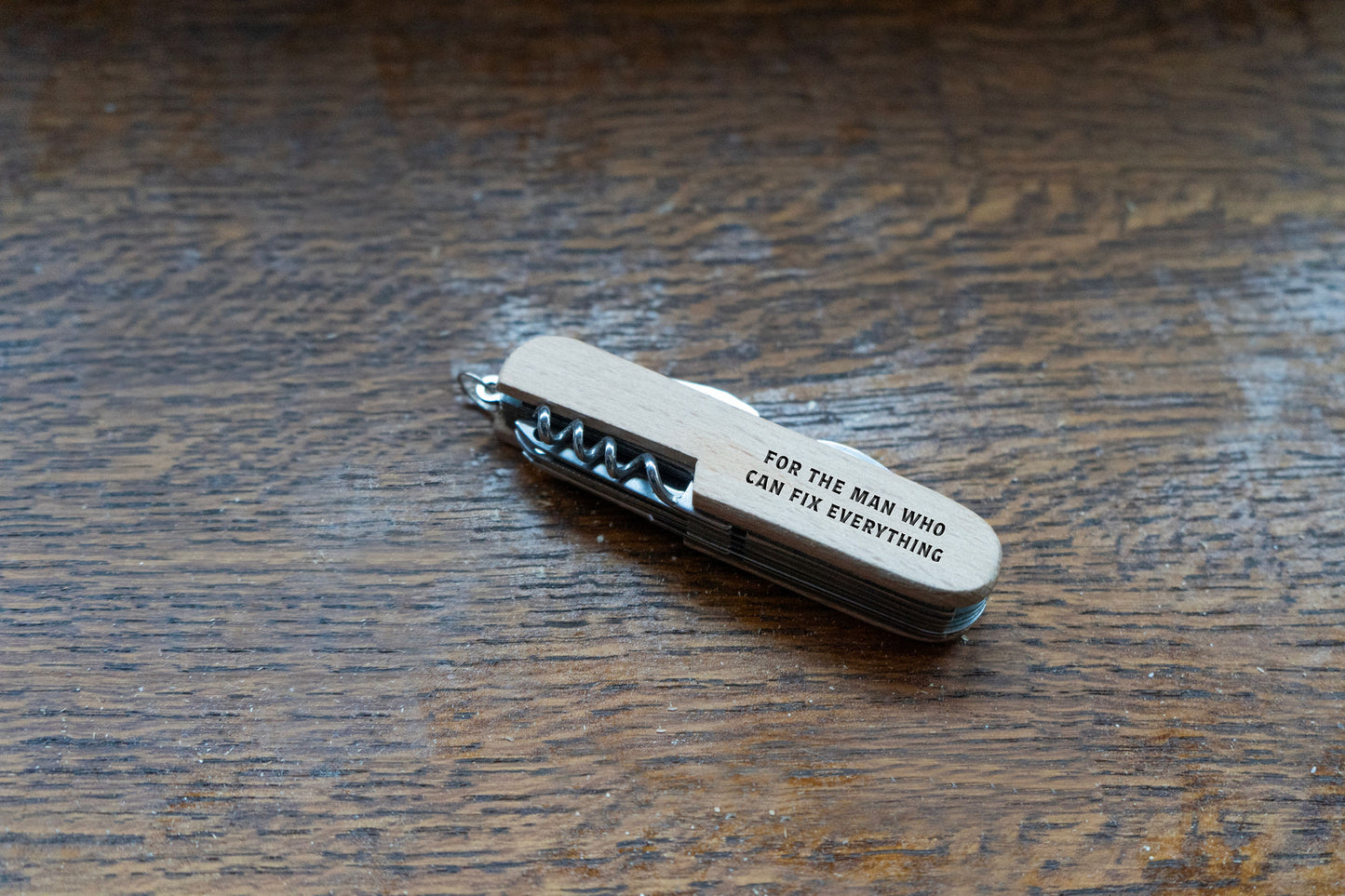 Wooden Multi Tool In Gift Box - 'For The Man Who Can Fix...' | Camping | Accessory | Fathers Day