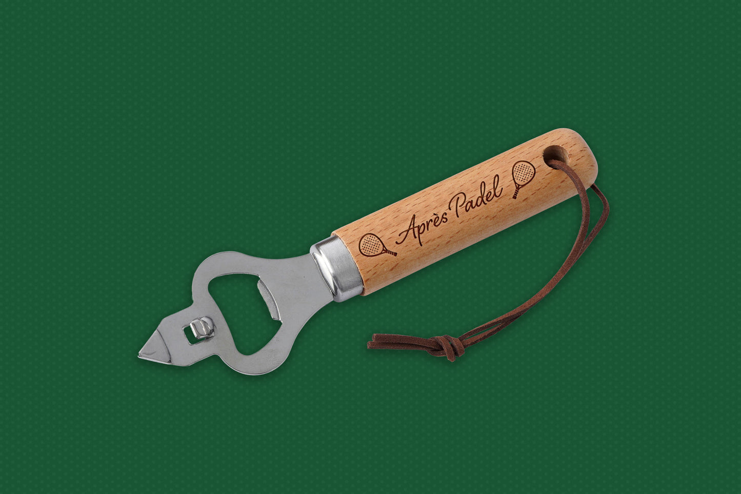 Wooden Bottle Opener 'Après Padel' | Perfect Gift | Novelty | Barware | Padel | Racket Sport