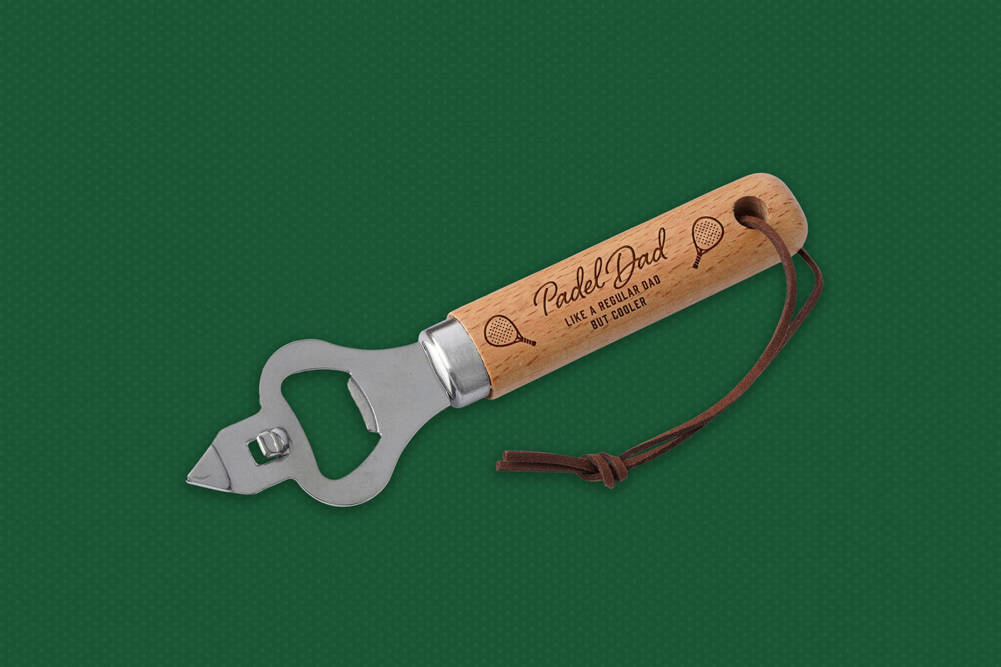 Wooden Bottle Opener ''Padel Dad' | Perfect Gift | Novelty | Barware | Padel | Racket Sport