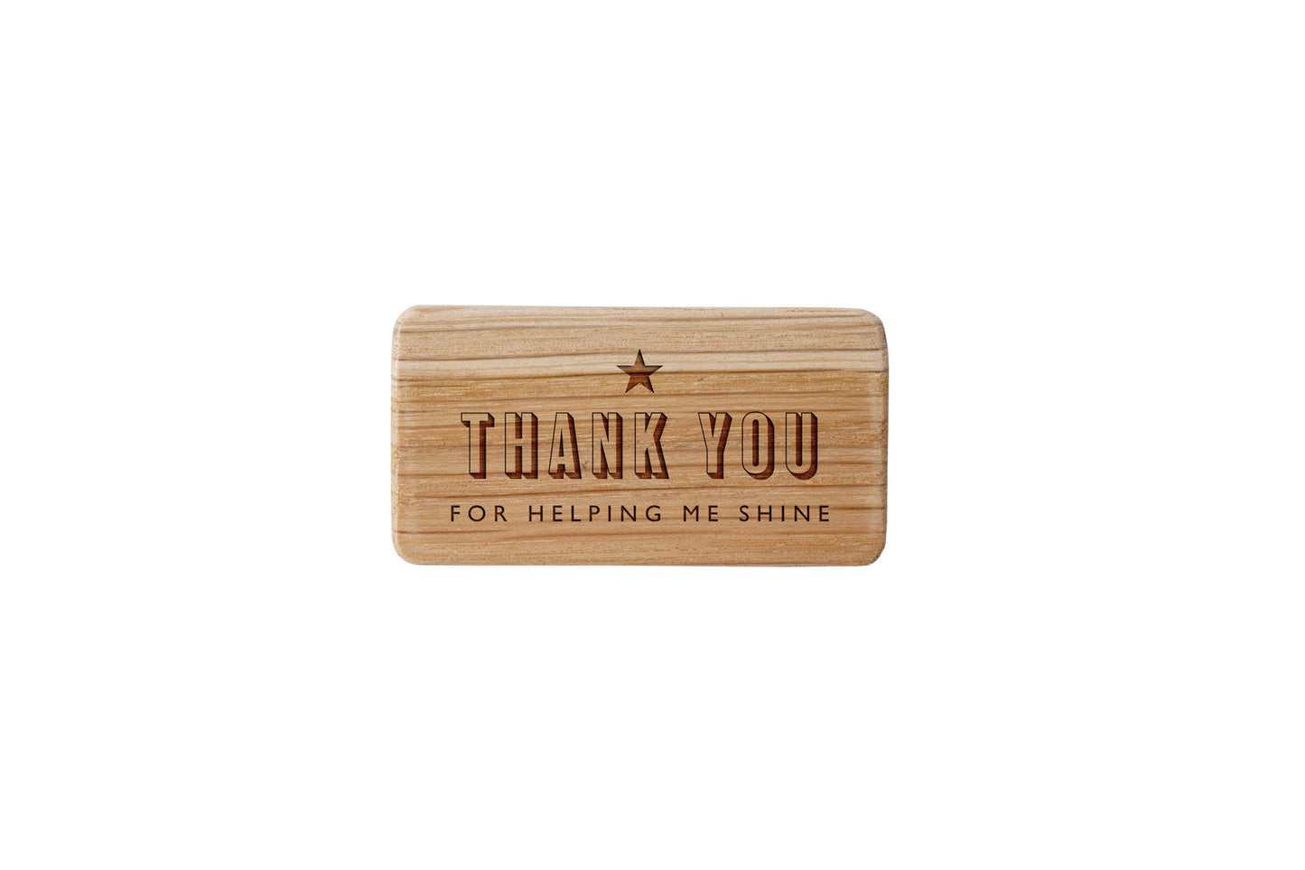 Oak Rectangle Magnet 'Thank You For Helping Me Shine' | Perfect Gift | Teacher Gift | Novelty