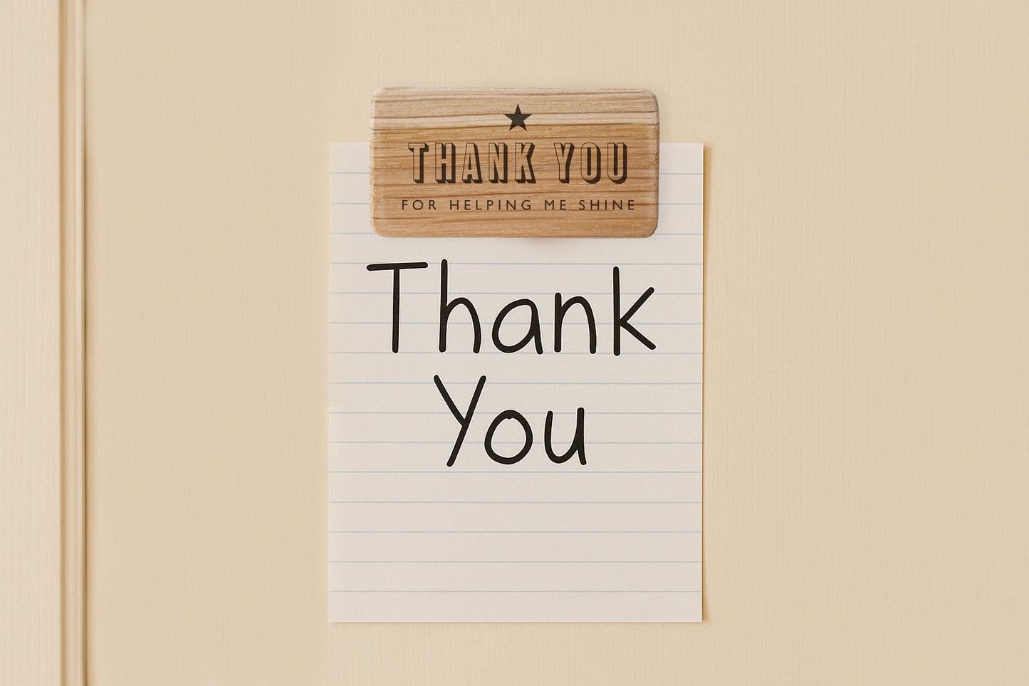 Oak Rectangle Magnet 'Thank You For Helping Me Shine' | Perfect Gift | Teacher Gift | Novelty