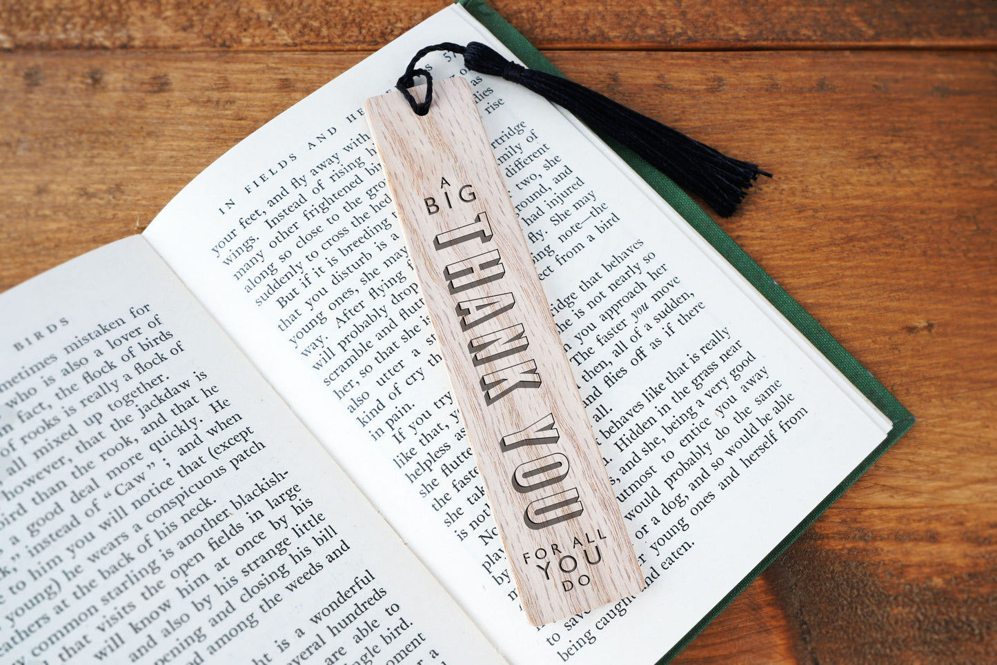 Oak Bookmark 'A Big Thank You For All You Do' | Reading | Book Lover | Book Accessory | Love Reading | Best Teacher | Teacher Gift