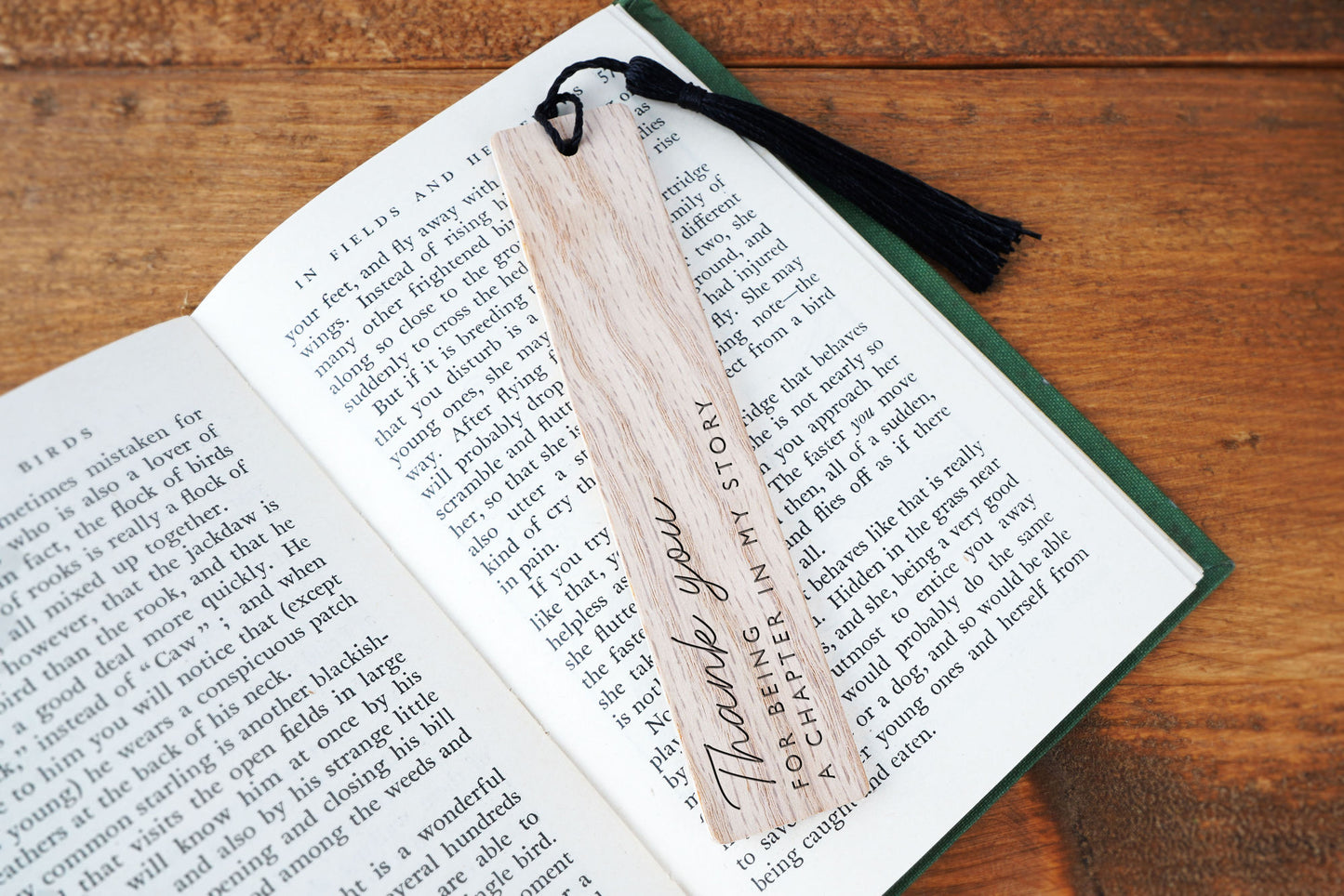 Oak Bookmark 'Thank You For Being A Chapter In My Story' | Reading | Book Accessory | Love Reading | Best Teacher | Teacher Gift