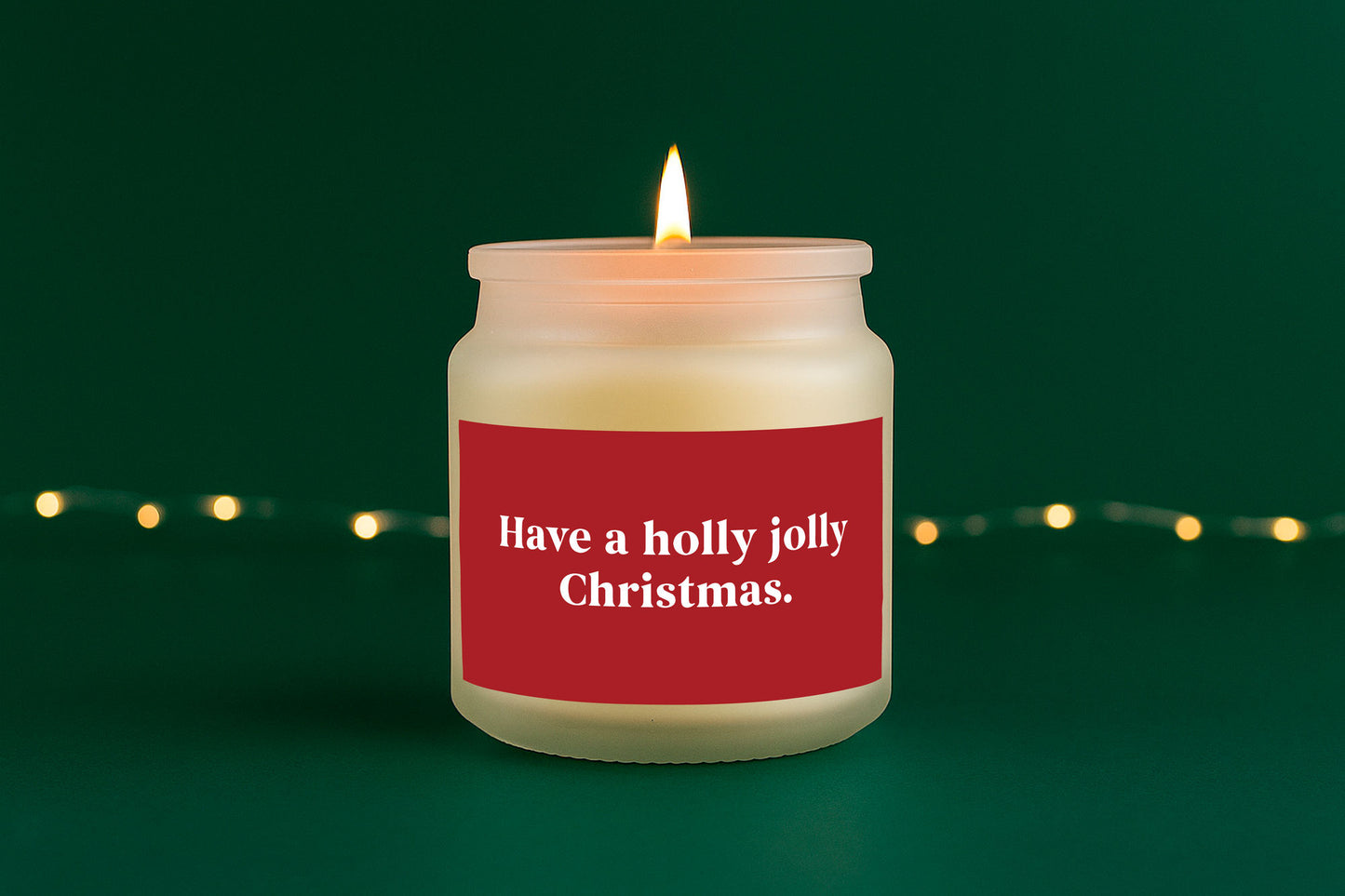 Have A Holly Jolly Christmas Candle • Clear Glass Jar Scented Candle • Christmas • Holiday Home Décor • Secret Santa • Gift For Home • Boxed