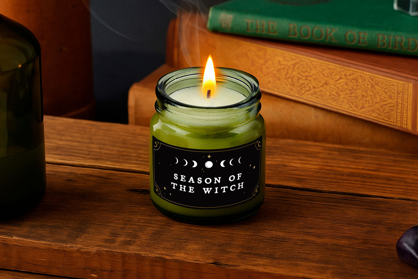 Green Jar Candle • “Season Of The Witch” • Scented Jar Candle • Gift for Her • Gifts for Him • Halloween Candle • Halloween Home Décor
