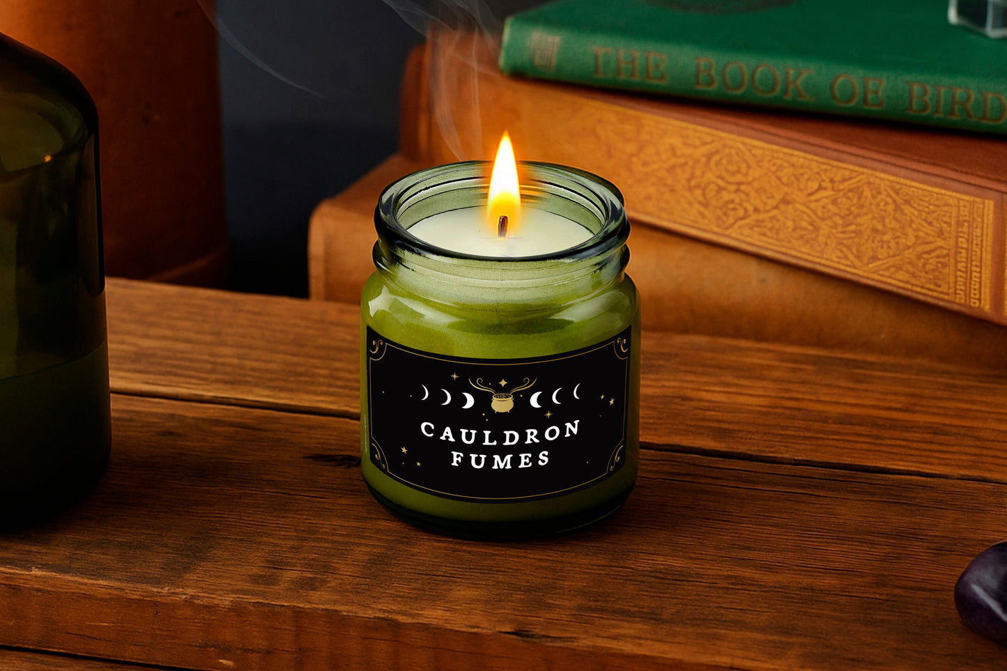 Green Jar Candle • “Cauldron Fumes” • Scented Jar Candle • Gift for Her • Gifts for Him • Halloween Candle • Halloween Home Décor