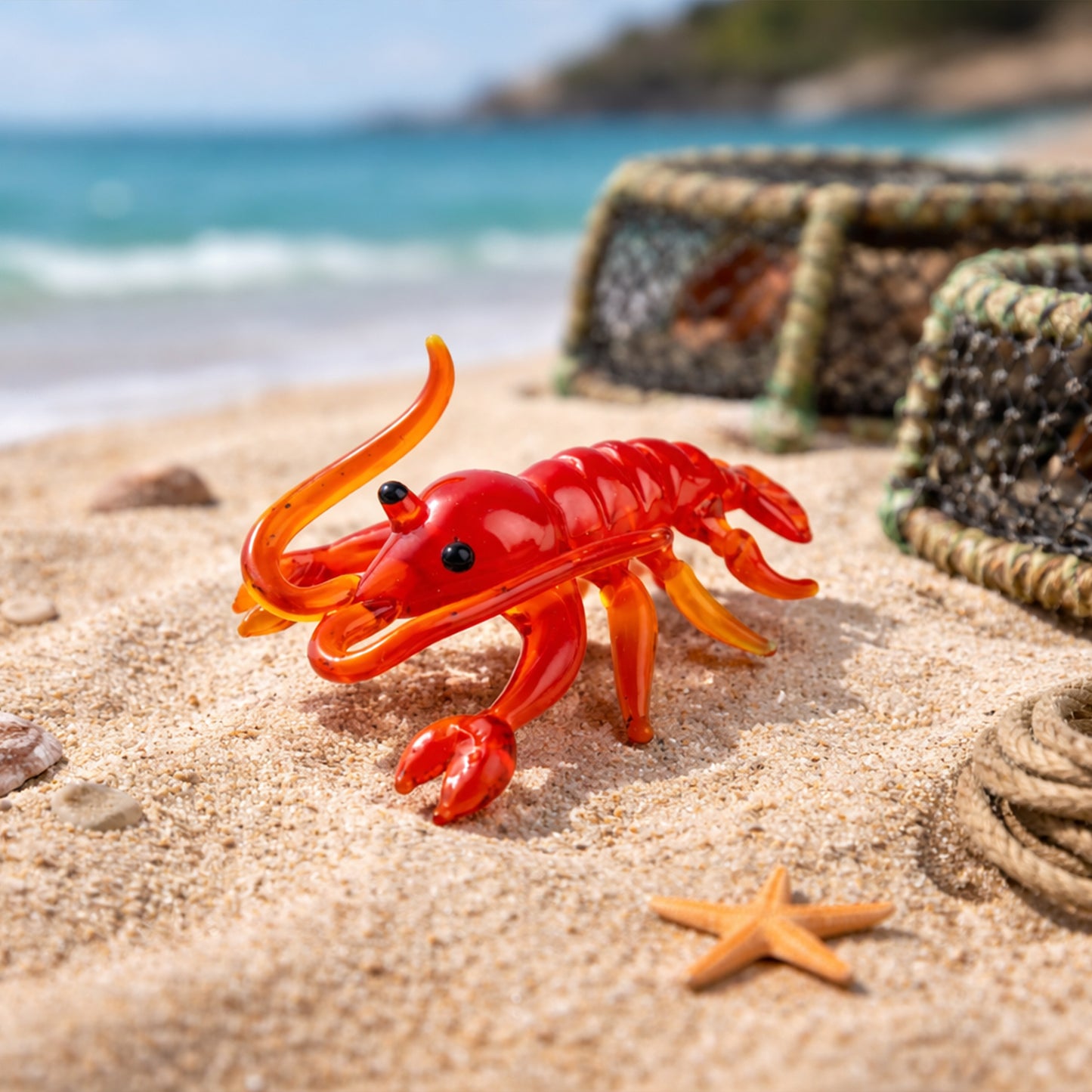 Artisan Glass Red Lobster | In Gift Box | Home Decor | Ornament | Homeware | Collectable
