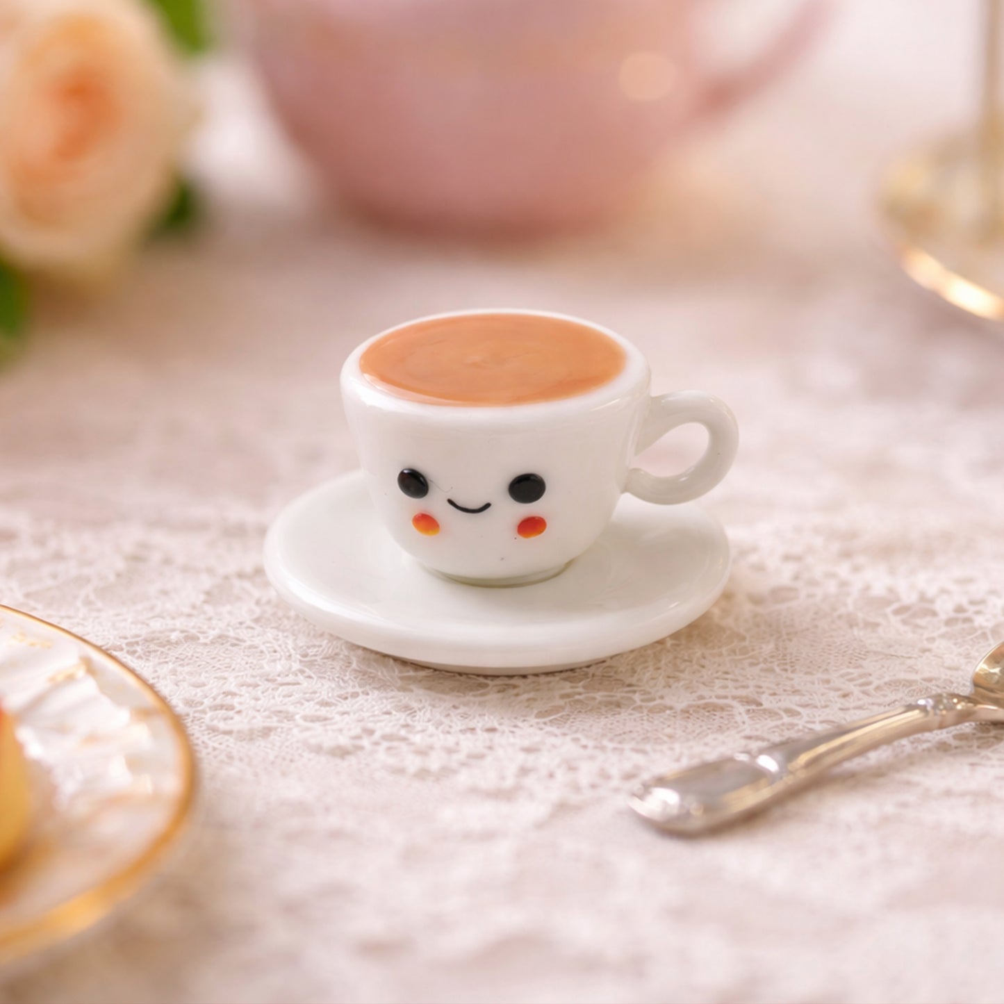 Artisan Glass Tea Cup And Saucer | In Gift Box | Home Decor | Ornament | Homeware | Collectable