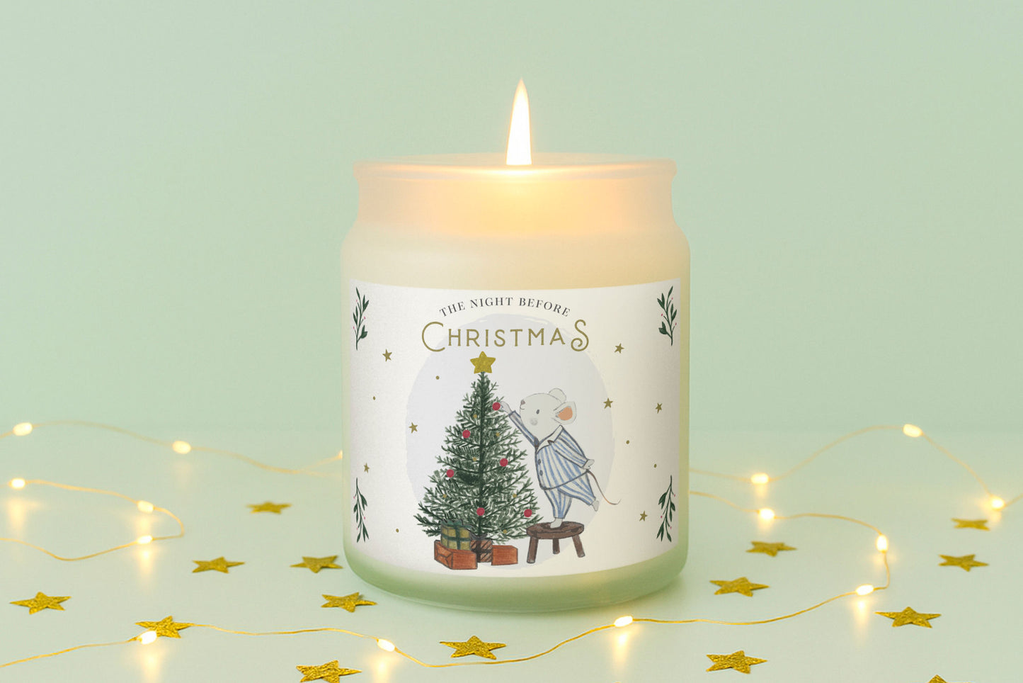 The Night Before Christmas Candle Scented Candle • White Jar Candle • Little Bear Co • Festive Gift