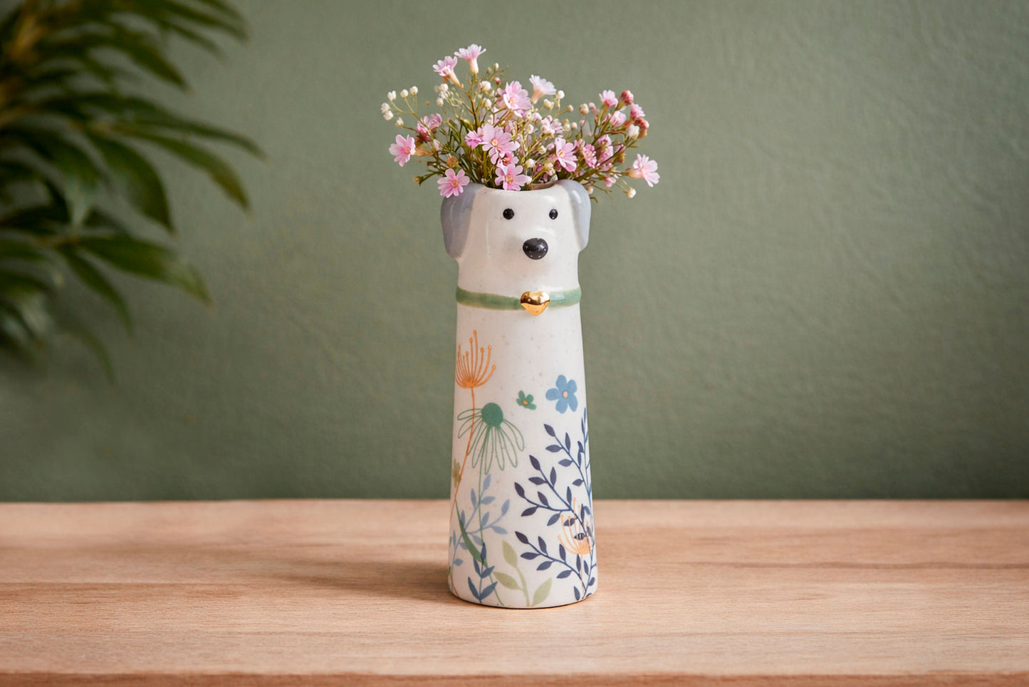 Just Paws 'Doodle The Dachshund' Bud Vase | In Gift Box | Single Stem | Home Decor