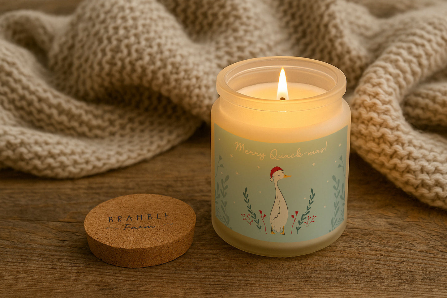Gingerbread Scented Christmas Candle | 'Merry Quack-mas!' | Duck | Seasonal Winter Home Décor