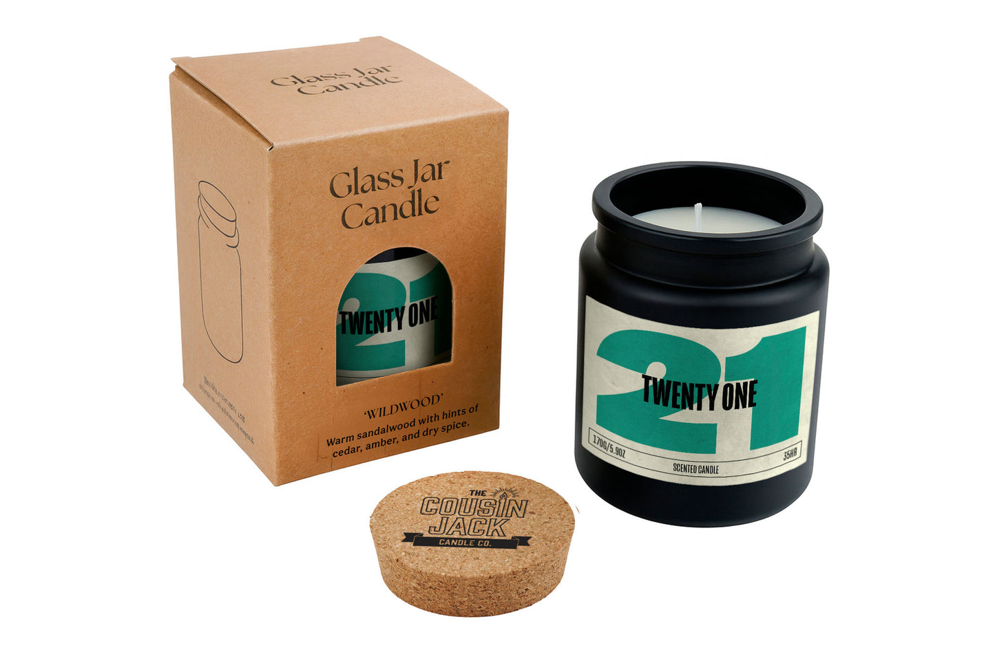 21st Birthday Black Scented Candle β’ Twenty First Birthday β’ Twenty One β’ Gift Box