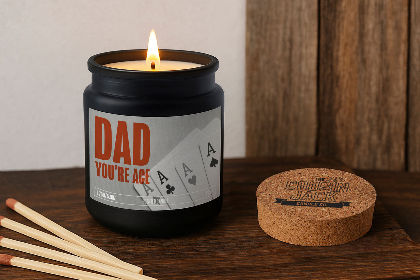 Dad You're Ace Scented Candle • Birthday Candle • Father's Day • Gift For Dad