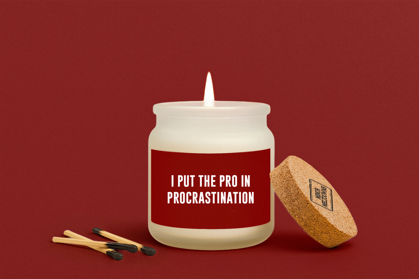 I Put The Pro In Procrastination Scented Jar Candle • Gift Boxed