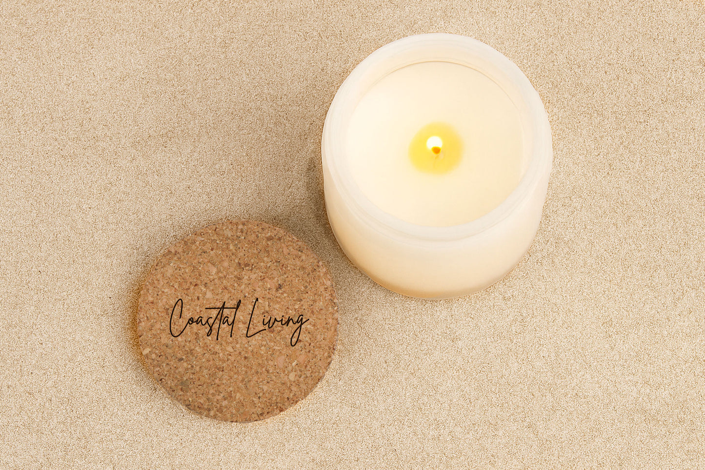 Wish Upon A Starfish White Scented Glass Jar Candle • Coastal Living • Gift Box