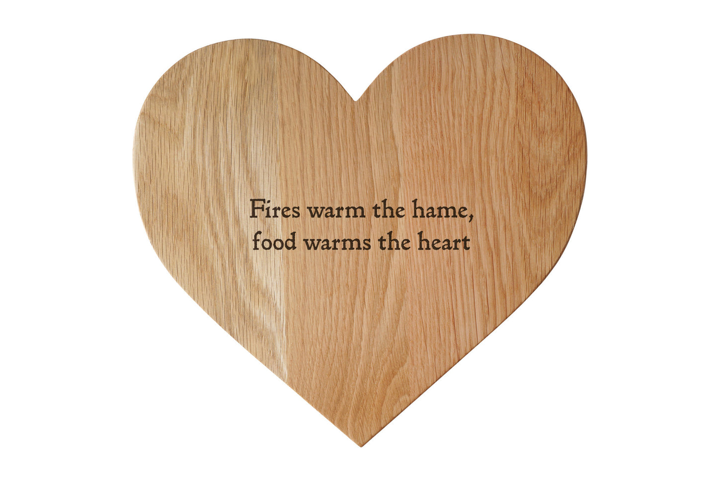 Engraved Oak Heart Serving Board β Scottish Home Decor
