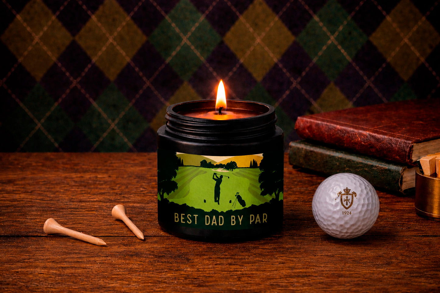 Small Black Candle 'Best Dad By Par' | Gift Boxed | Homeware | Home Decor