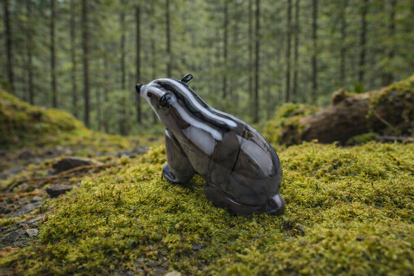 Artisan Glass Badger In Gift Box β’ Decoration β’ Ornament β’ Collectable β’ Home Decor