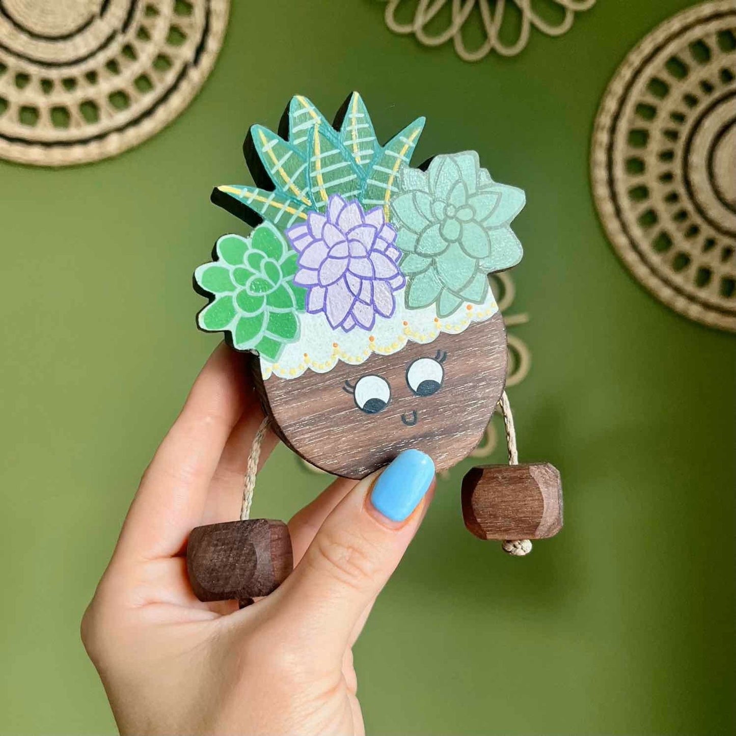 Samantha the Succulent in Beech | Handmade Wooden Toy | UKCA CE Tested | Age 3+