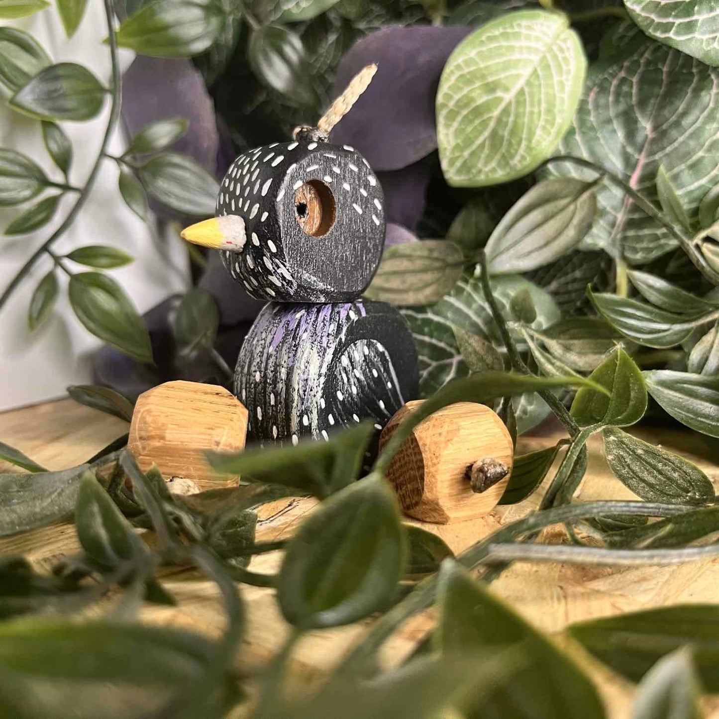 Sid the Starling in Oak | Handmade Wooden Robot Toy | UKCA CE Tested Age: 3+