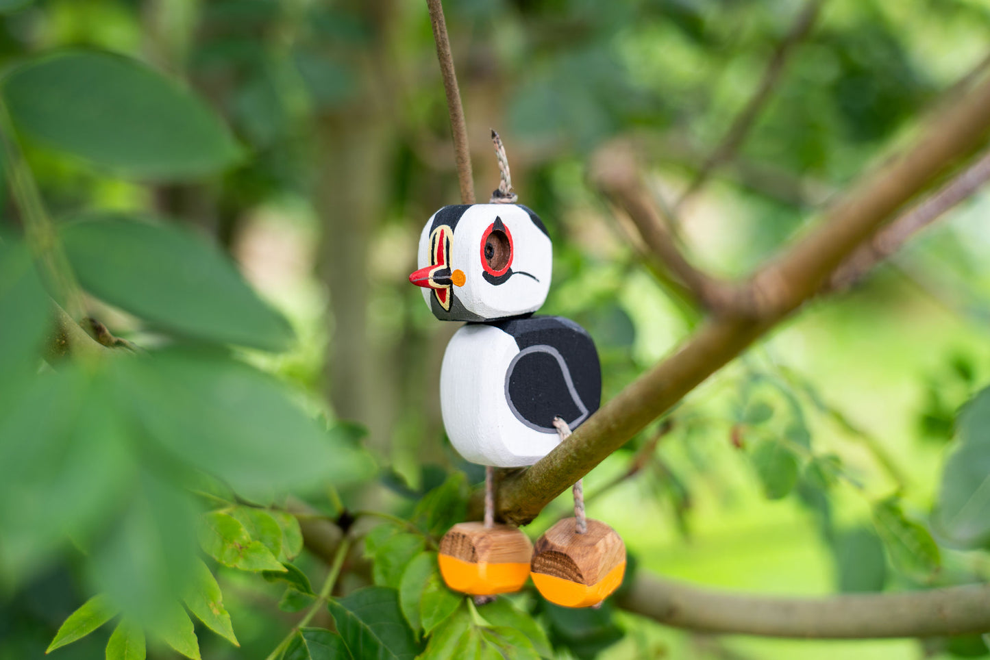 Pip the Puffin in Oak | Handmade Wooden Robot Toy | UKCA CE Tested Age: 3+