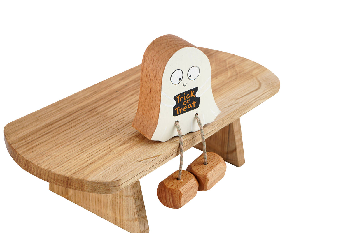 Gilly the Ghost in Beech | Handmade Wooden Toy | UKCA CE Tested | Age 3+