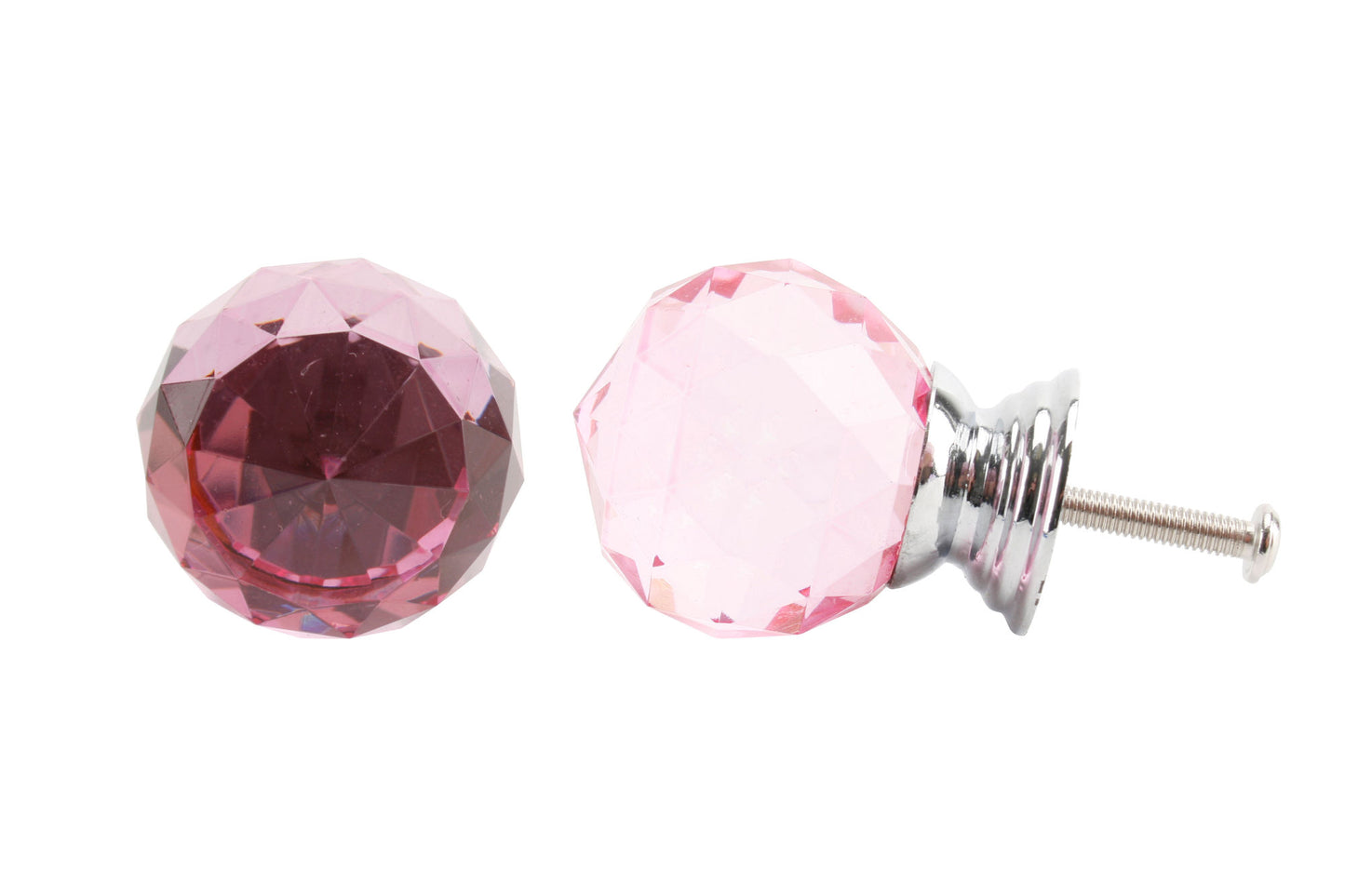 Set of 2 | Pink Glass Drawer Pulls • Cabinet Pull • Drawer Knob • DIY Upcycle • Gifts for Home • Home Improvement • Rennovations