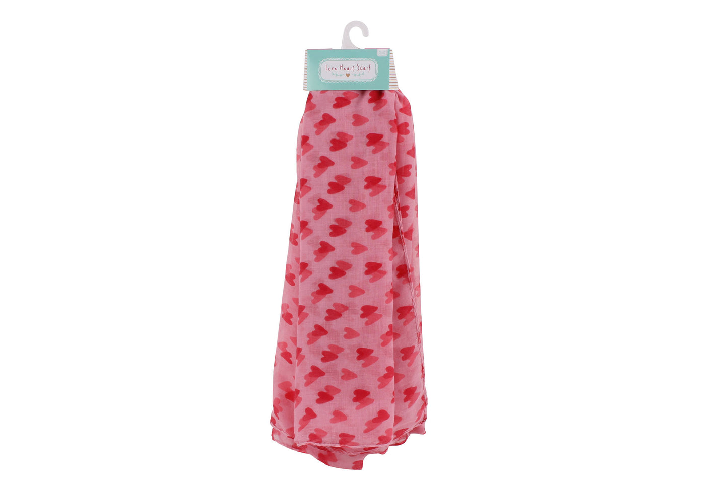 World's Best Mum Pink Heart Repeat Print Cotton Scarf