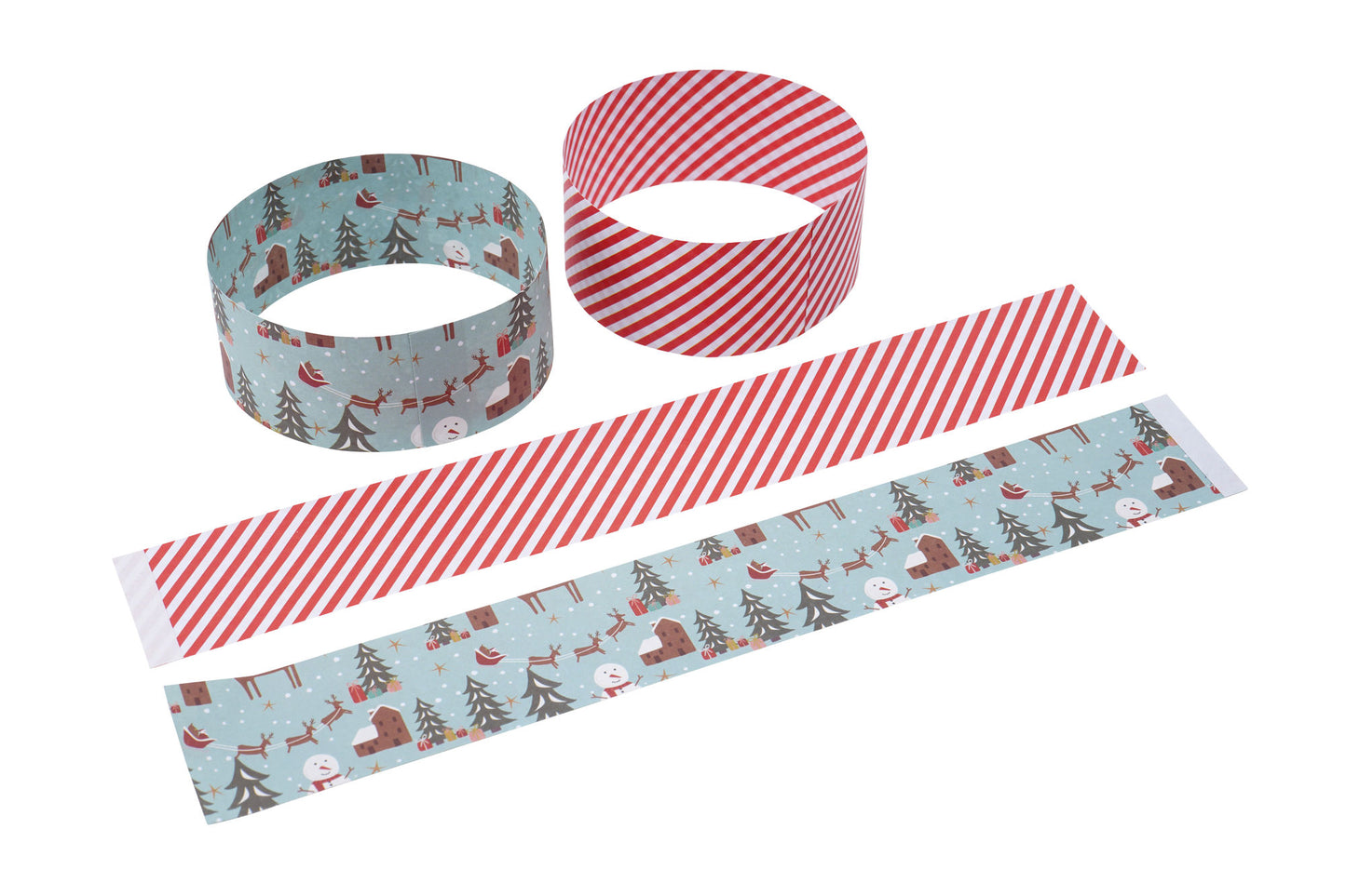 Pack of 100 Christmas Paper Chains | 2 Designs | Length: 5m | Christmas Decoration | Gift For Home