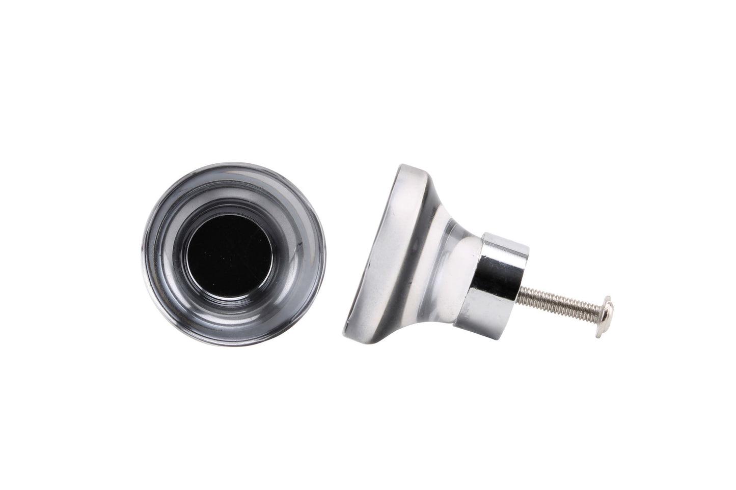 Set of 2 Grey Acrylic Drawer Pulls | Cabinet Knobs, DIY Furniture Hardware