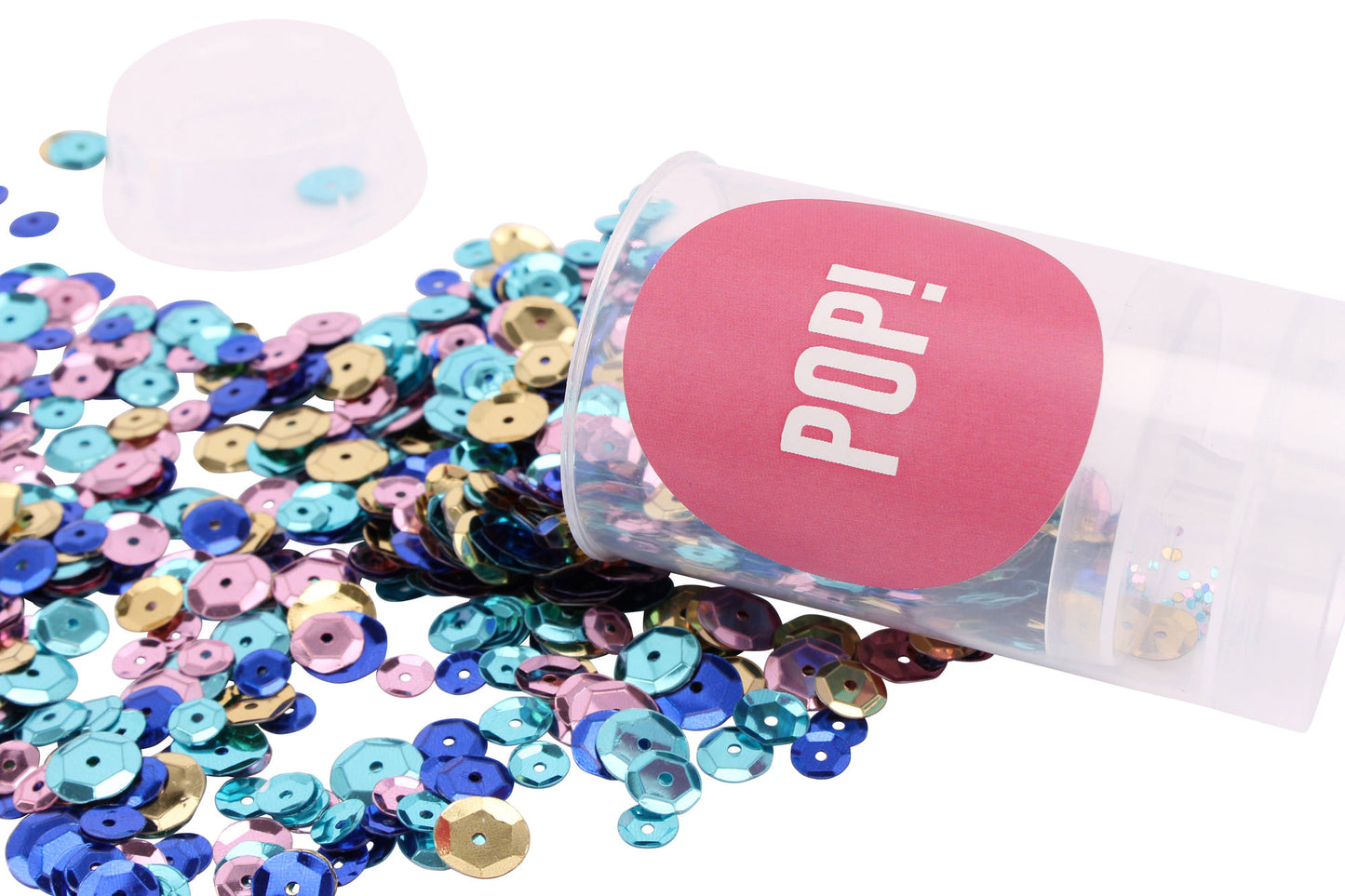 Set of 6 Sequin/Glitter Push Pops