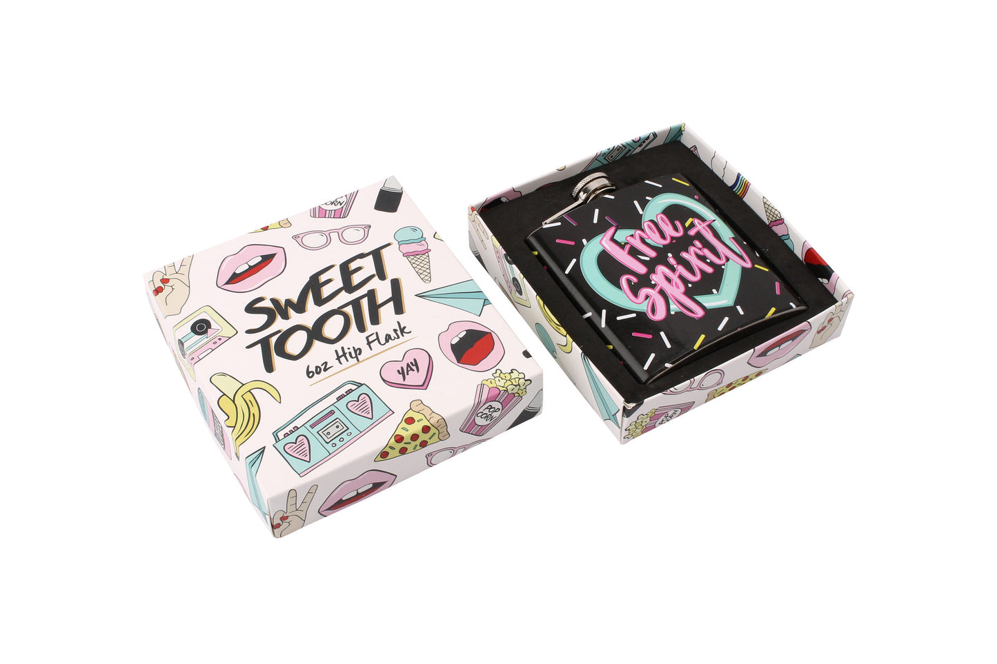 Sweet Tooth 'Free Spirit' Hip Flask in Gift Box