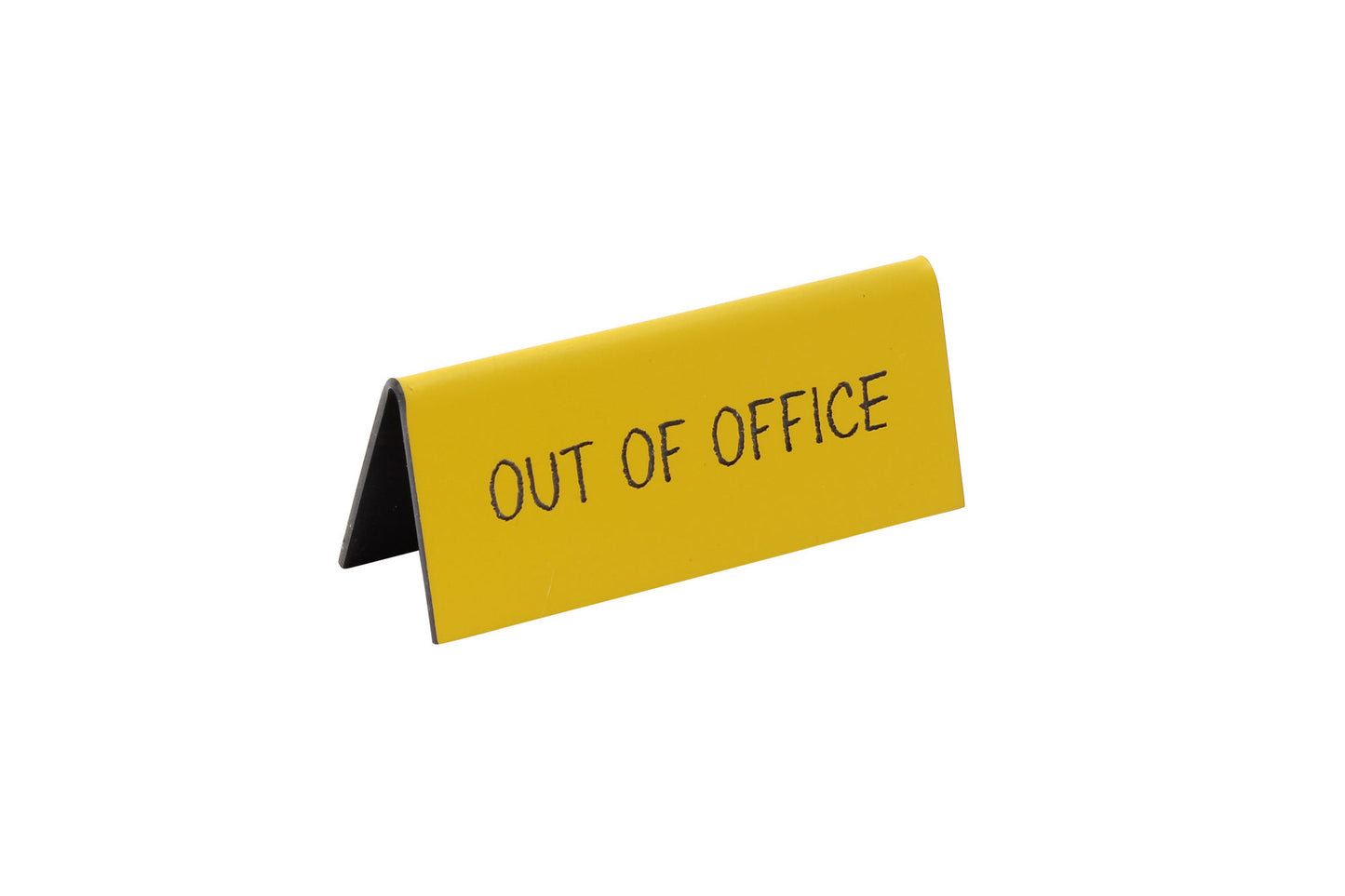 Yellow Desk Sign 'Out Of The Office'
