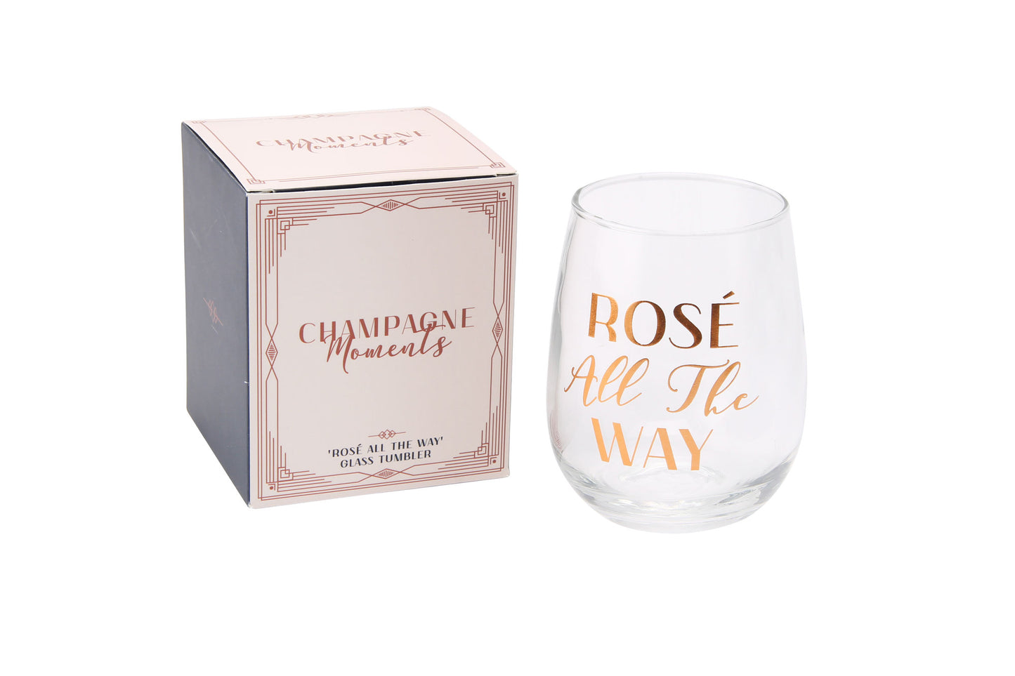Glass Tumbler 'Rose All The Way'