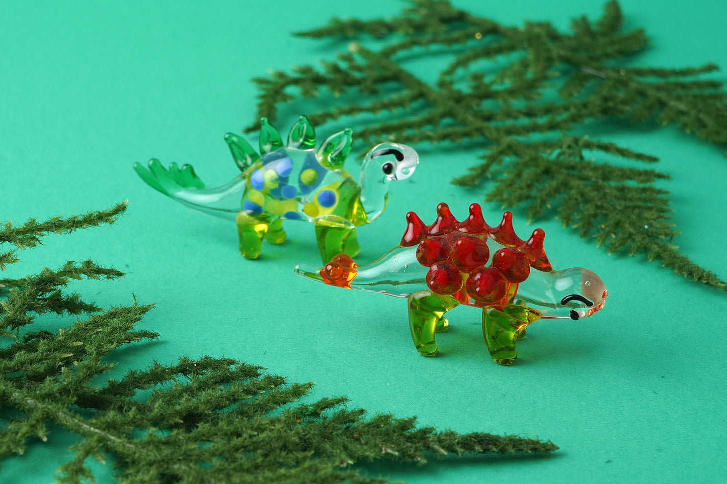 Set of 2 Assorted Colour Collectable Stegosaurus In Gift Box β’ Decoration β’ Ornament β’ Collectable β’ Gift For Home β’ Home Decor