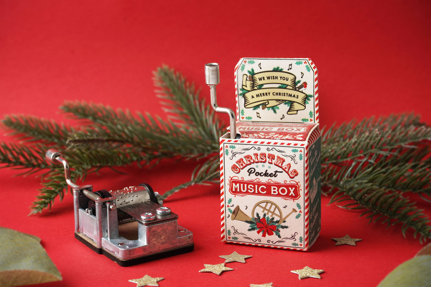 Wind Up Christmas Music Box 'We Wish You A Merry Christmas' | Gift For Christmas