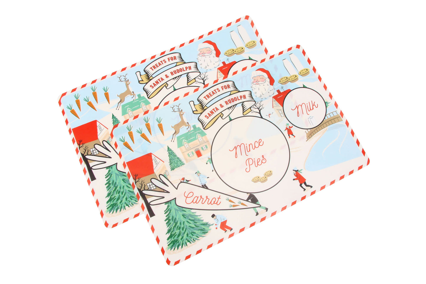 Christmas Eve 'Treats for Santa and Rudolph' Pack of 2 Placemats