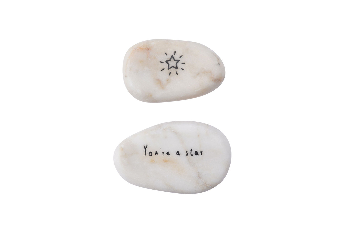 Single Marble ‘You're A Star' Double Sided Decorative Pebble