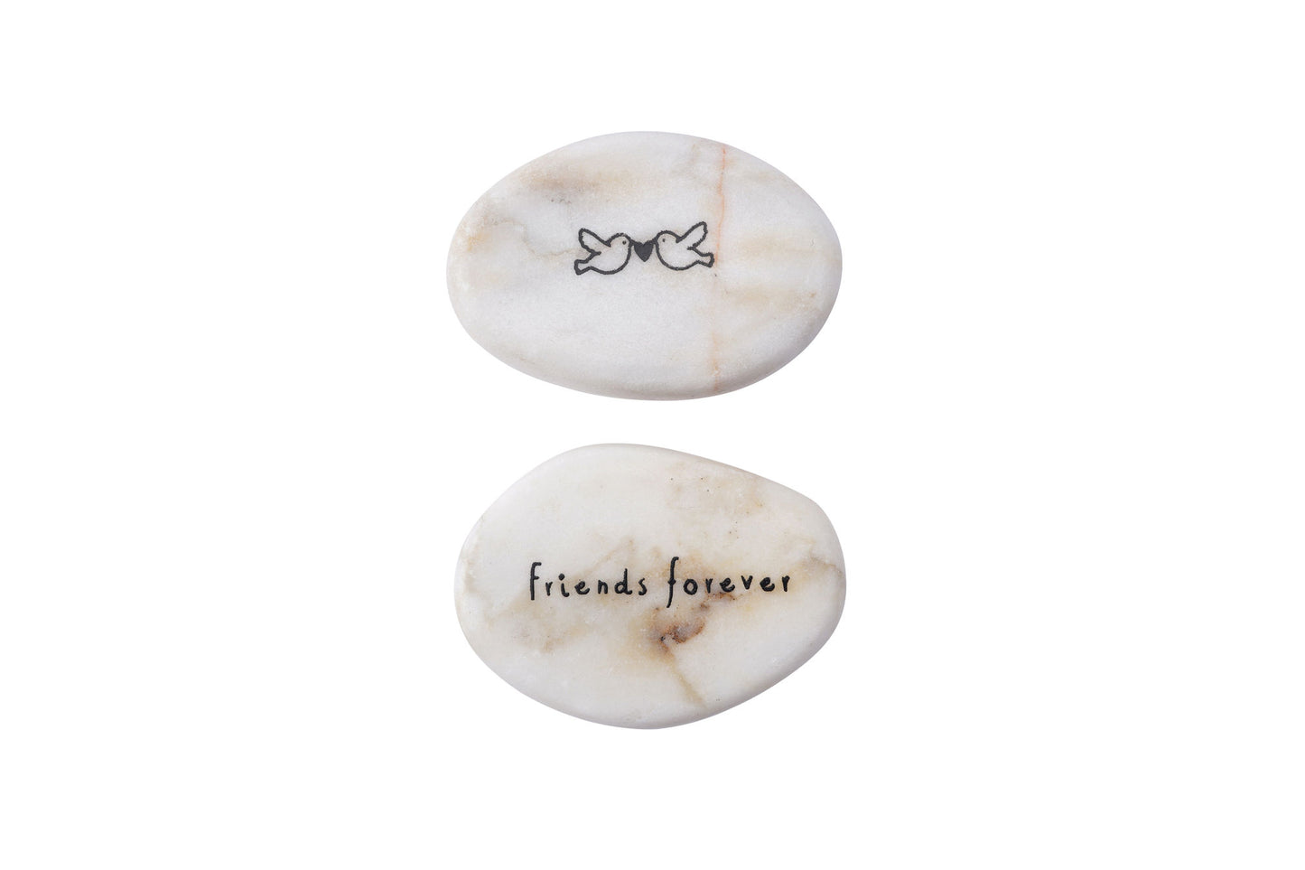 Single Marble ‘Friends Forever' Double Sided Decorative Pebble