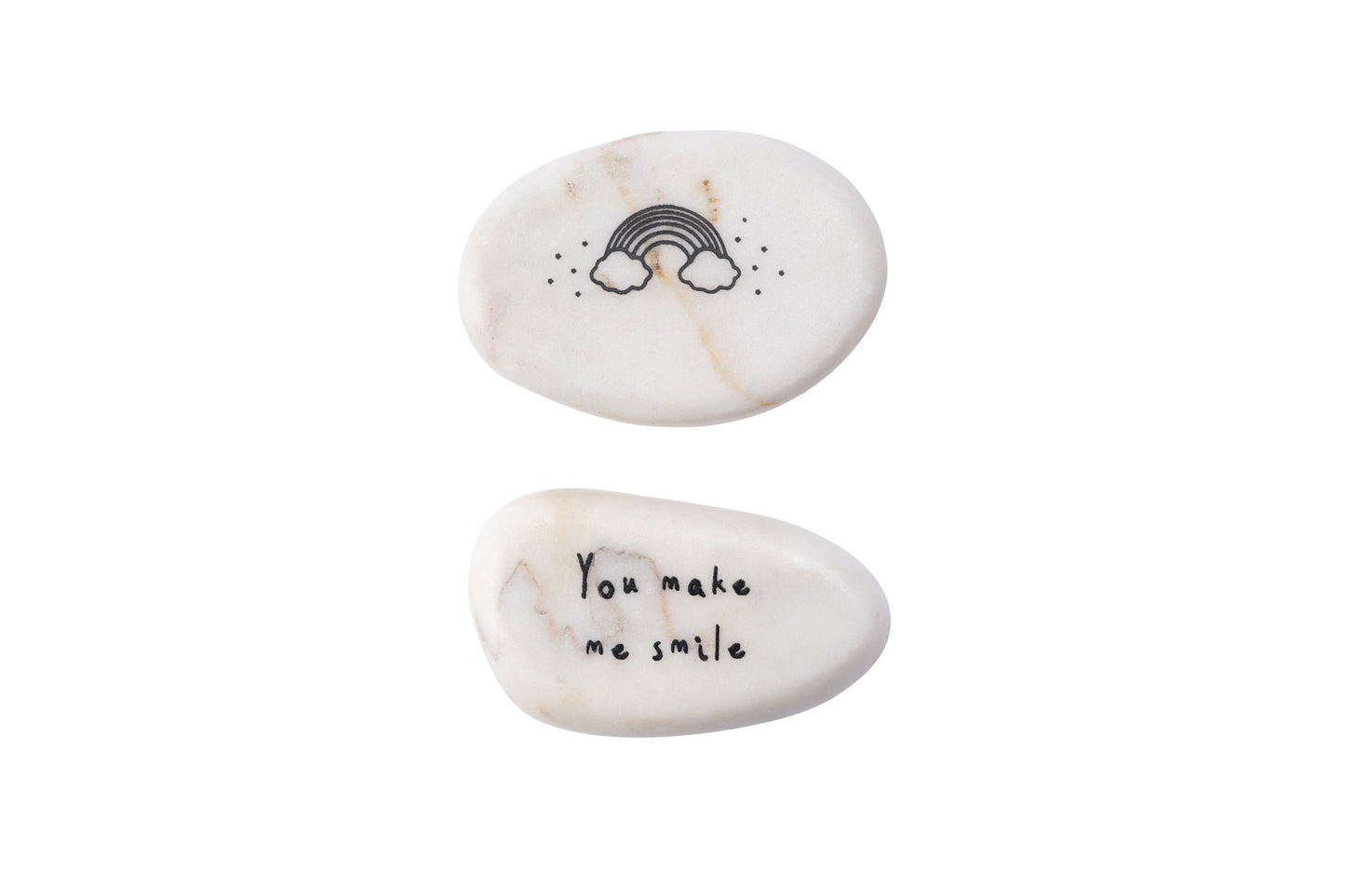 Single Marble ‘You Make Me Smile' Double Sided Decorative Pebble