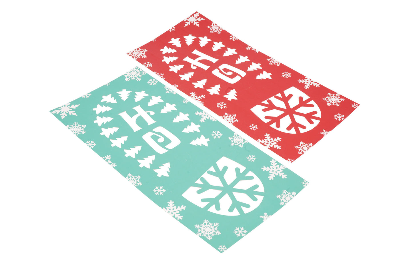 Joy To The World Santa Footprint Stencil & Glitter