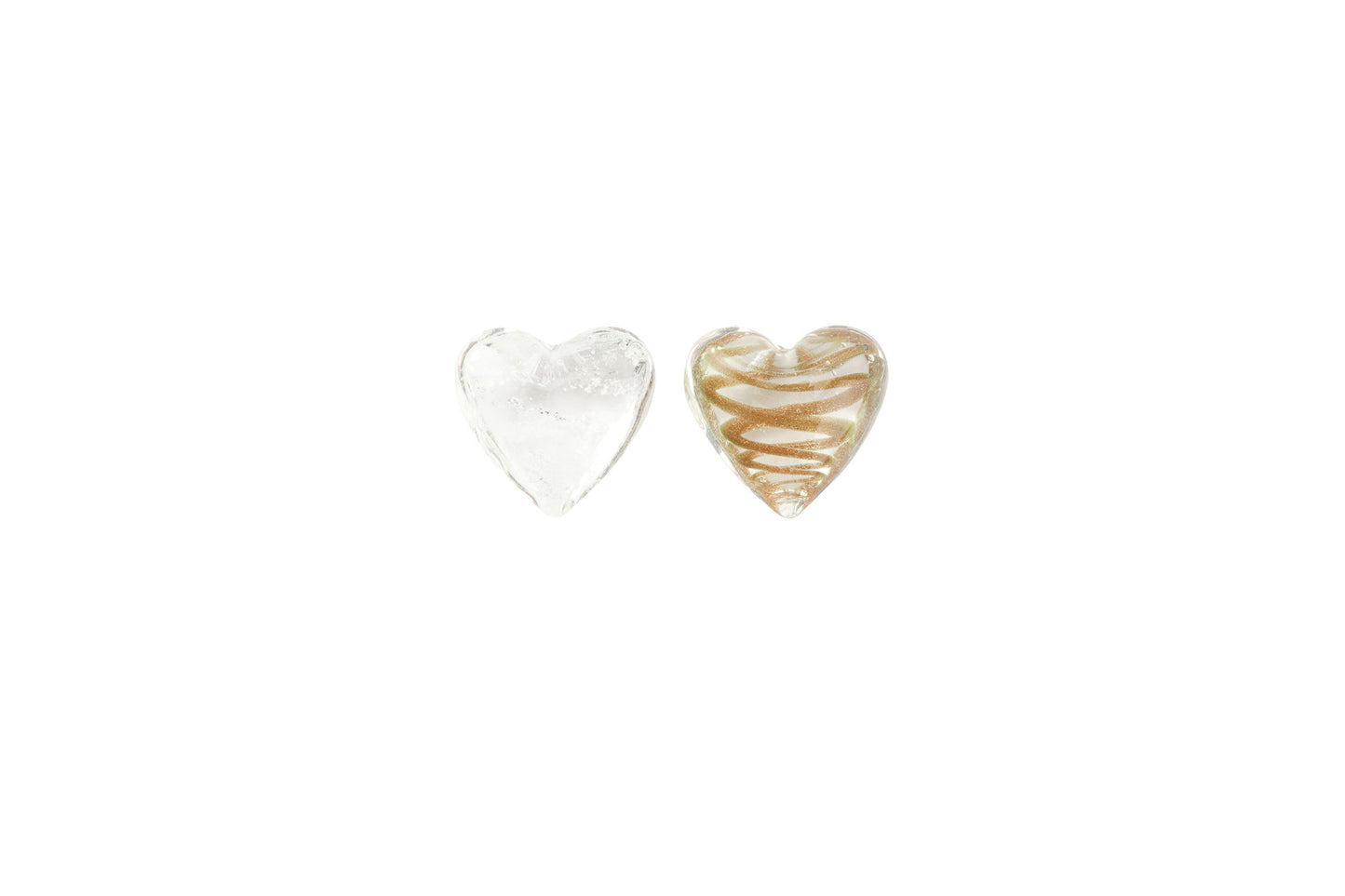 Stock Only - Gold Heart & Silver Heart