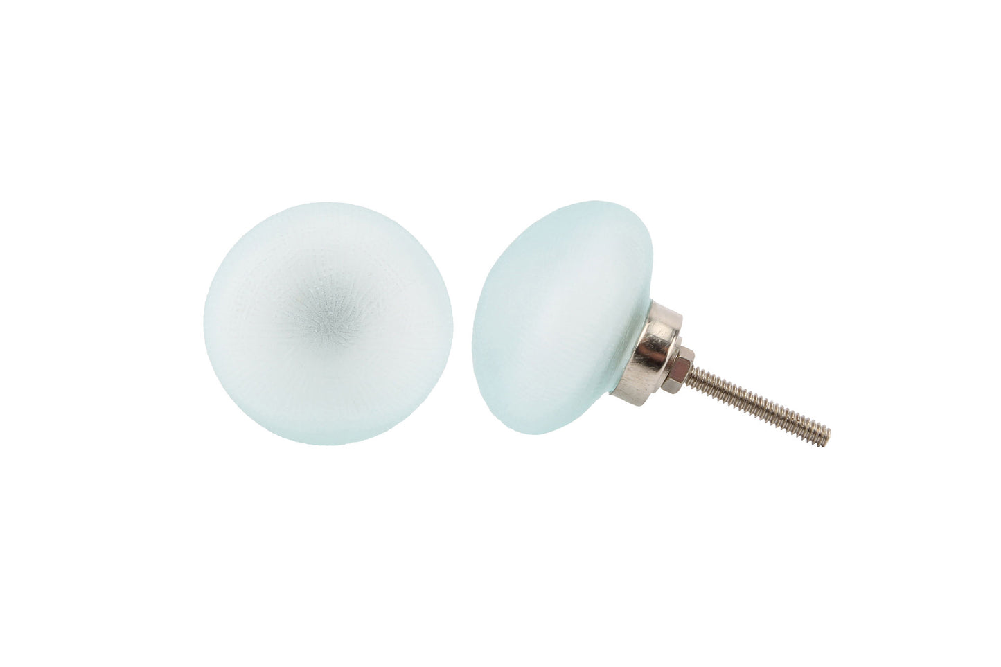 Set of 2 | Blue Frosted Glass Drawer Pulls • Cabinet Pull • Drawer Knob • DIY Upcycle • Gifts for Home • Home Improvement • Rennovations