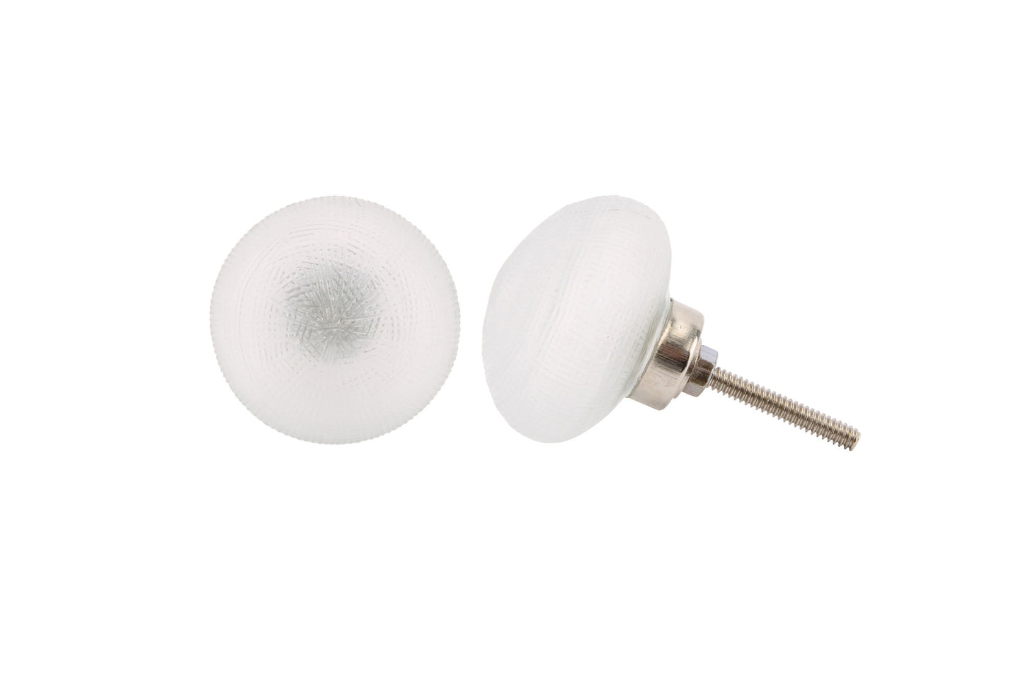 Set of 2 | Clear Frosted Glass Drawer Pulls • Drawer Knob • DIY Upcycle • Gifts for Home • Home Improvement • Rennovations