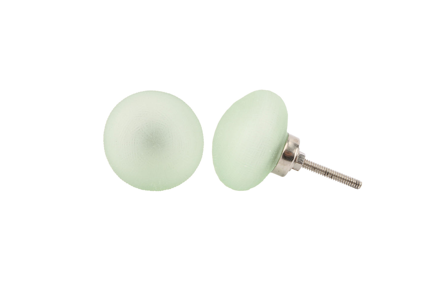 Set of 2 | Green Frosted Glass Drawer Pulls • Drawer Knob • DIY Upcycle • Gifts for Home • Home Improvement • Rennovations