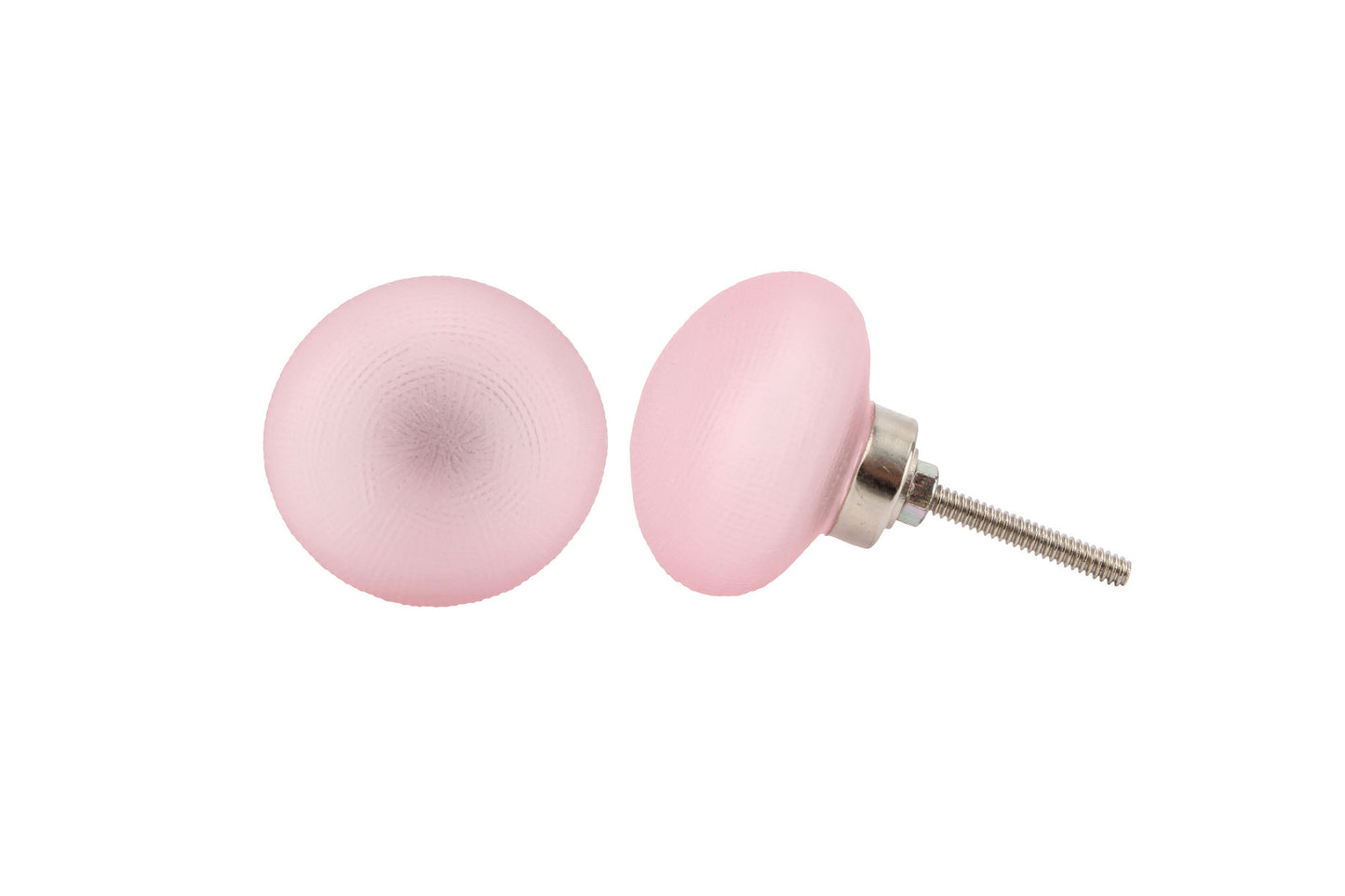 Set of 2 | Pink Frosted Glass Drawer Pulls • Drawer and Cabinet Knob • DIY Upcycle • Gifts for Home • Home Improvement • Rennovations